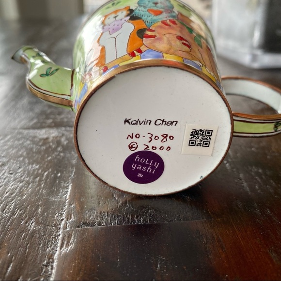 Kelvin Chen Enamel Miniature Trinket Teapot Cats - Picture 5 of 7